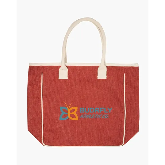 Seville Jute & Canvas Tote Bag — view 10