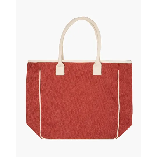 Seville Jute & Canvas Tote Bag — view 5