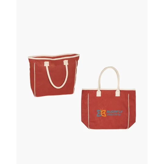 Seville Jute & Canvas Tote Bag — view 15
