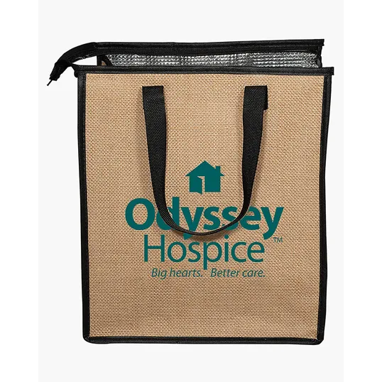 Jute Lunch Cooler Tote Bag — view 3