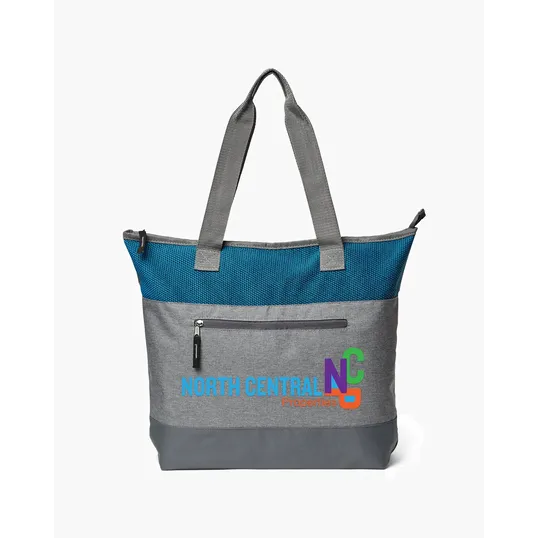 Polyester Tote Bag with Zipper Main Compartment — view 2