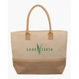 Laminated Jute & Canvas Tote Bag — view 2
