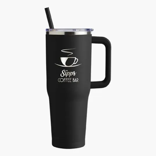 Harriton 40 oz. Vacuum Insulated Stainless Steel Travel Tumbler — view 9