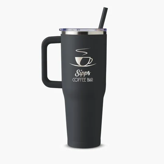 Harriton 40 oz. Vacuum Insulated Stainless Steel Travel Tumbler — view 10