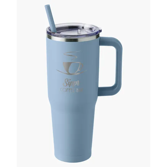 Harriton 40 oz. Vacuum Insulated Stainless Steel Travel Tumbler — view 14