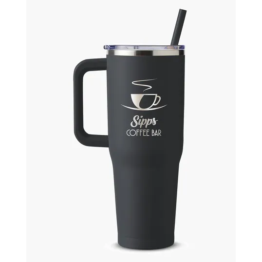 Harriton 40 oz. Vacuum Insulated Stainless Steel Travel Tumbler — view 15