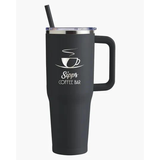 Harriton 40 oz. Vacuum Insulated Stainless Steel Travel Tumbler — view 16