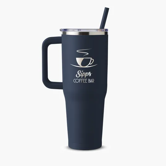 Harriton 40 oz. Vacuum Insulated Stainless Steel Travel Tumbler — view 19