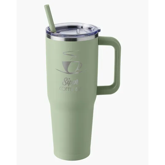 Harriton 40 oz. Vacuum Insulated Stainless Steel Travel Tumbler — view 22