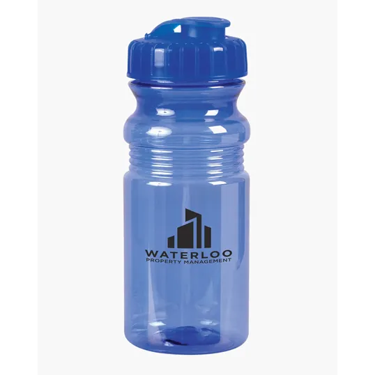 USA Made 20 oz. Translucent Sport Water Bottle With Snap Cap — view 2