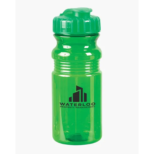 USA Made 20 oz. Translucent Sport Water Bottle With Snap Cap — view 3