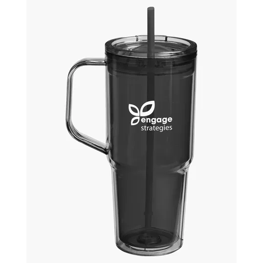 Hampton 32 oz. Recycled AS Double Wall Tumbler With Handle — view 9