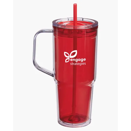 Hampton 32 oz. Recycled AS Double Wall Tumbler With Handle — view 11