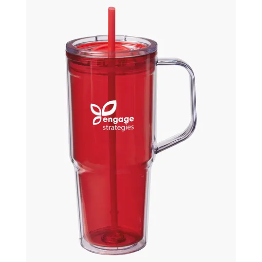 Hampton 32 oz. Recycled AS Double Wall Tumbler With Handle — view 12