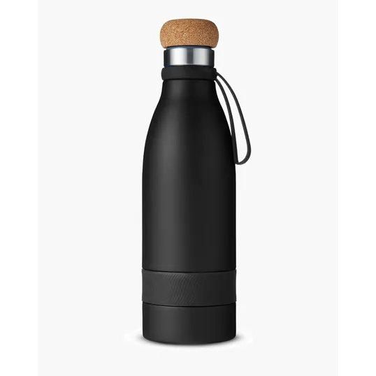 Prime Line. 19 oz. Double Wall Vacuum Insulated Bottle With Cork Lid