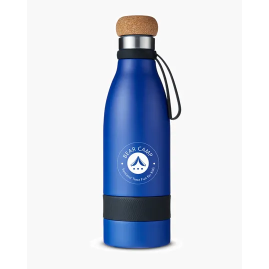 Prime Line. 19 oz. Double Wall Vacuum Insulated Bottle With Cork Lid — view 5