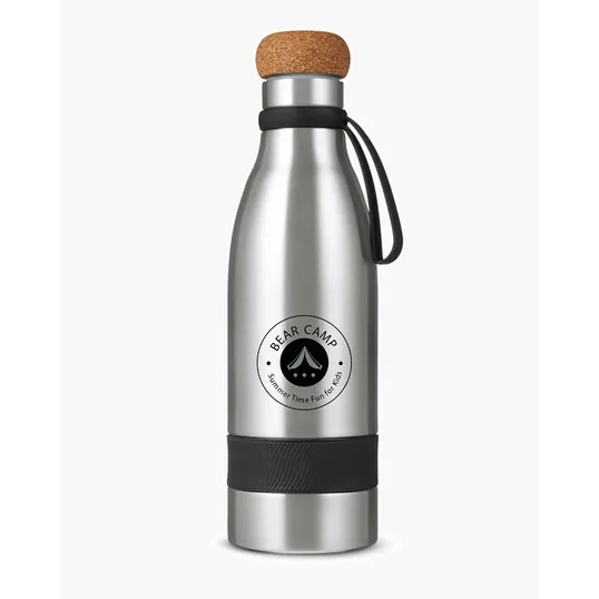 Prime Line. 19 oz. Double Wall Vacuum Insulated Bottle With Cork Lid — view 6