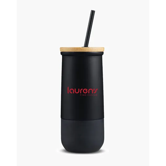 20 oz. Vacuum Insulated Tumbler With Straw — view 3
