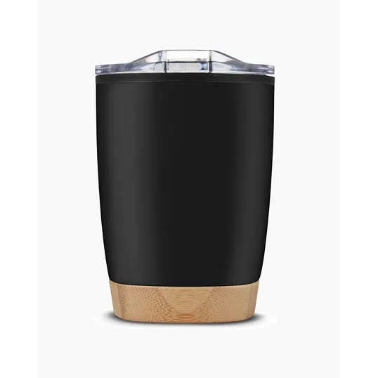 12 oz. Stainless Steel Tumbler With Bamboo Base