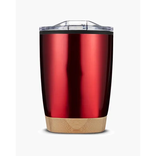 12 oz. Stainless Steel Tumbler With Bamboo Base — view 3