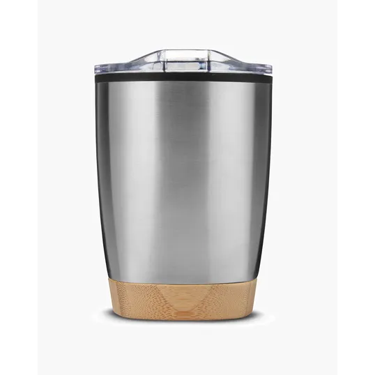 12 oz. Stainless Steel Tumbler With Bamboo Base — view 4