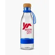 22 oz. Plastic Water Bottle with Cork Lid — view 5