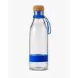 22 oz. Plastic Water Bottle with Cork Lid — view 2