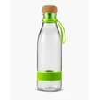 22 oz. Plastic Water Bottle with Cork Lid — view 3