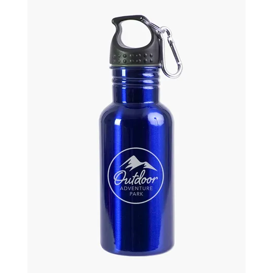 17 oz. Stainless Steel Adventure Water Bottle With Carabiner — view 2