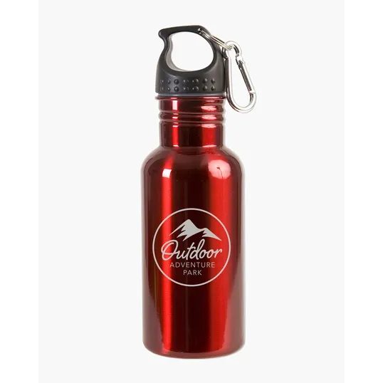 17 oz. Stainless Steel Adventure Water Bottle With Carabiner — view 4