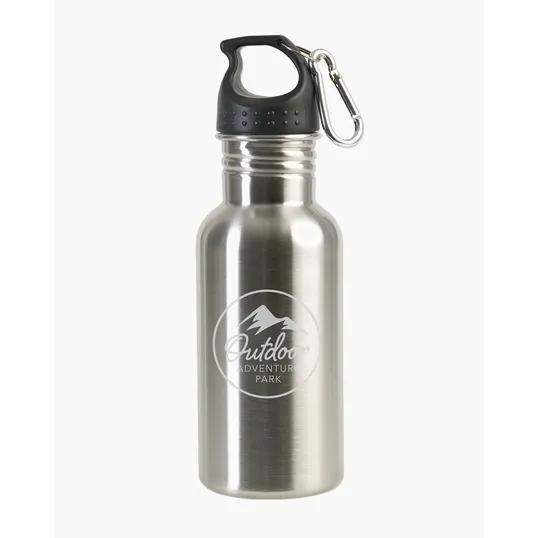 17 oz. Stainless Steel Adventure Water Bottle With Carabiner — view 5