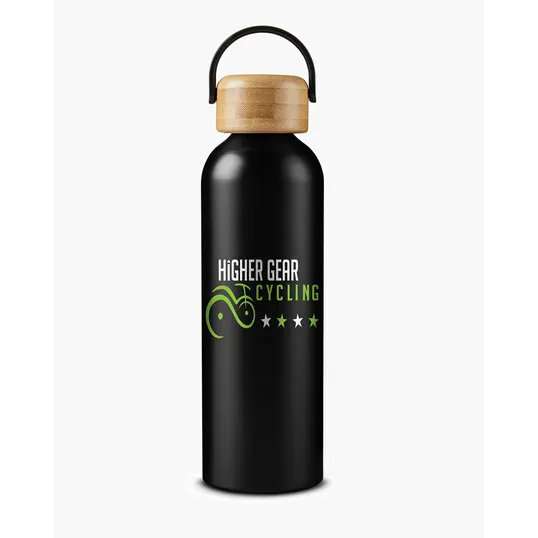 Aluminum Water Bottle with Bamboo Lid — view 6