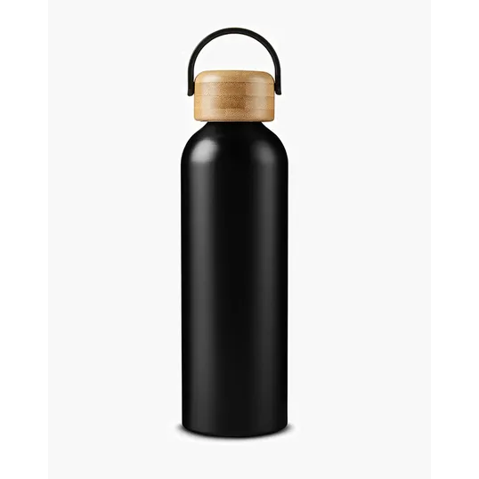 Aluminum Water Bottle with Bamboo Lid
