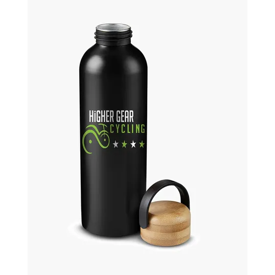 Aluminum Water Bottle with Bamboo Lid — view 7