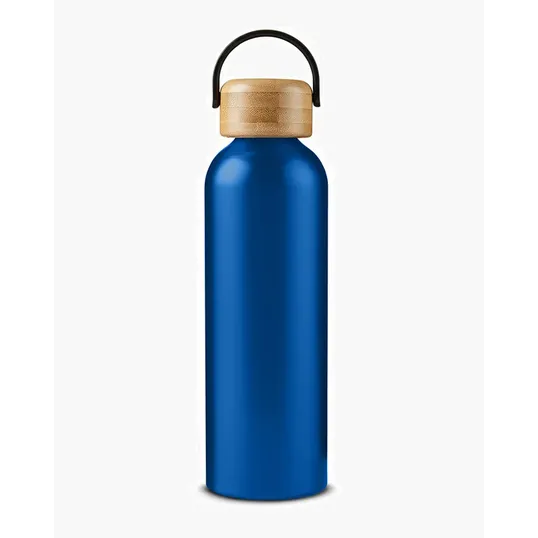 Aluminum Water Bottle with Bamboo Lid — view 2