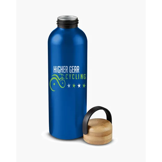 Aluminum Water Bottle with Bamboo Lid — view 9