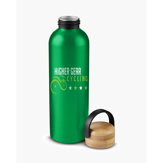Aluminum Water Bottle with Bamboo Lid — view 10