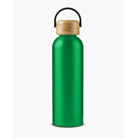 Aluminum Water Bottle with Bamboo Lid — view 3