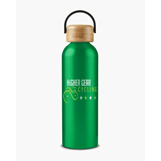 Aluminum Water Bottle with Bamboo Lid — view 11