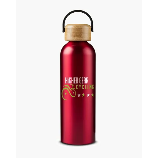 Aluminum Water Bottle with Bamboo Lid — view 13