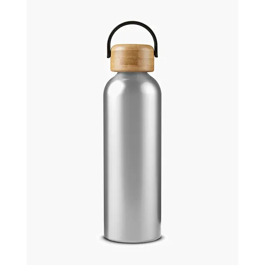 Aluminum Water Bottle with Bamboo Lid — view 5