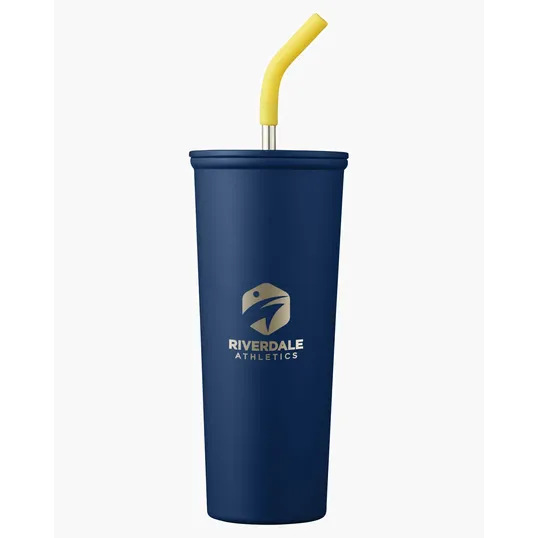 23 oz. Vacuum Insulated Stainless Steel Tumbler With Straw — view 4