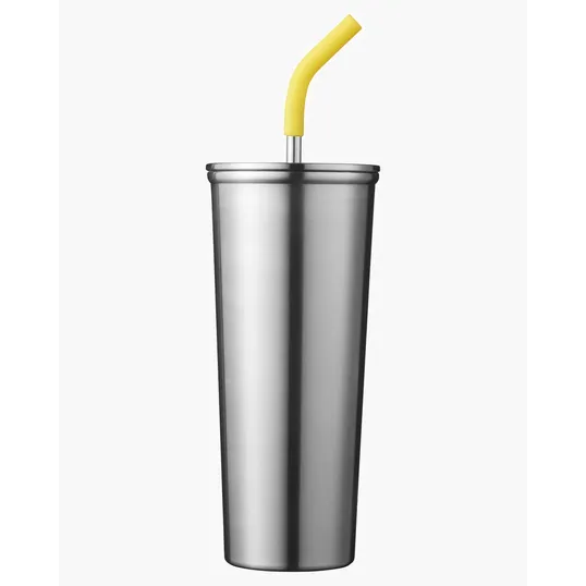 23 oz. Vacuum Insulated Stainless Steel Tumbler With Straw — view 2