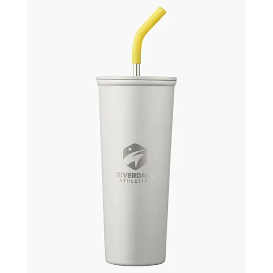23 oz. Vacuum Insulated Stainless Steel Tumbler With Straw — view 6