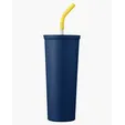 23 oz. Vacuum Insulated Stainless Steel Tumbler With Straw