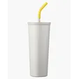 23 oz. Vacuum Insulated Stainless Steel Tumbler With Straw — view 3