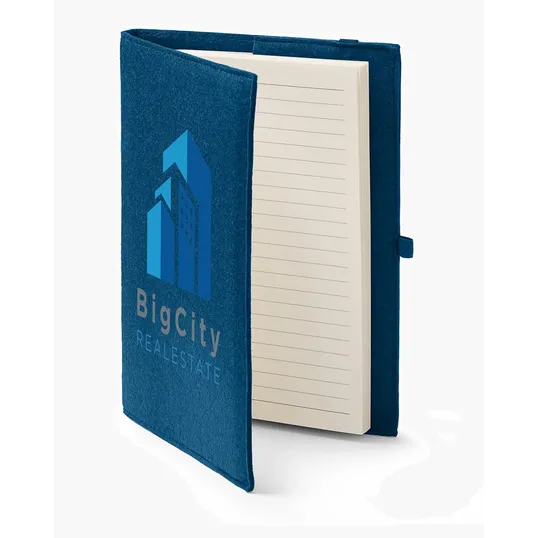 Refillable Felt Cover Journal Notebook, 6.5" x 8.7" — view 6