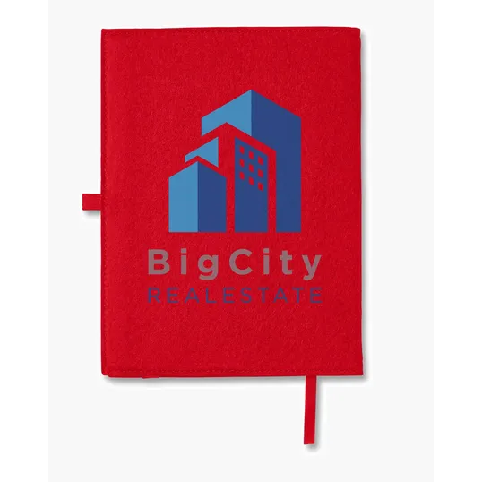 Refillable Felt Cover Journal Notebook, 6.5" x 8.7" — view 8