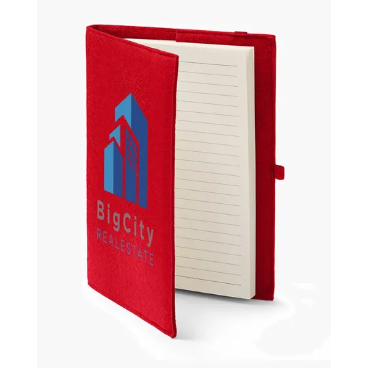 Refillable Felt Cover Journal Notebook, 6.5" x 8.7" — view 9