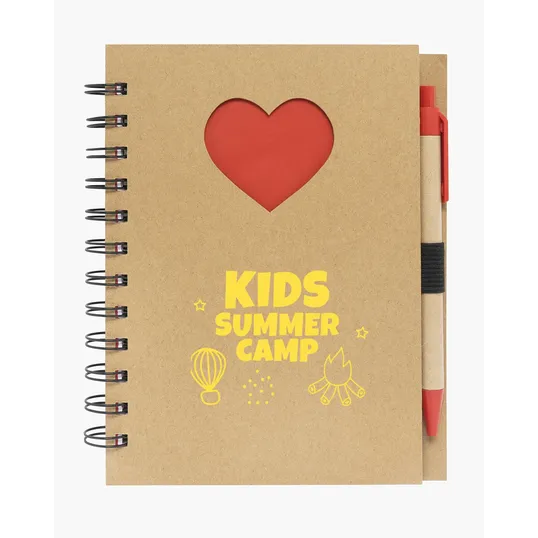 Paper Notebook with Die Cut Heart Shape — view 4